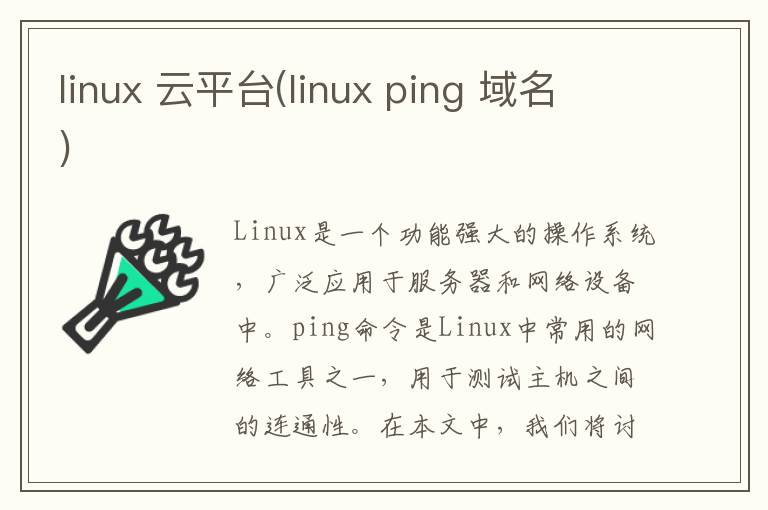 linux 云平台(linux ping 域名)