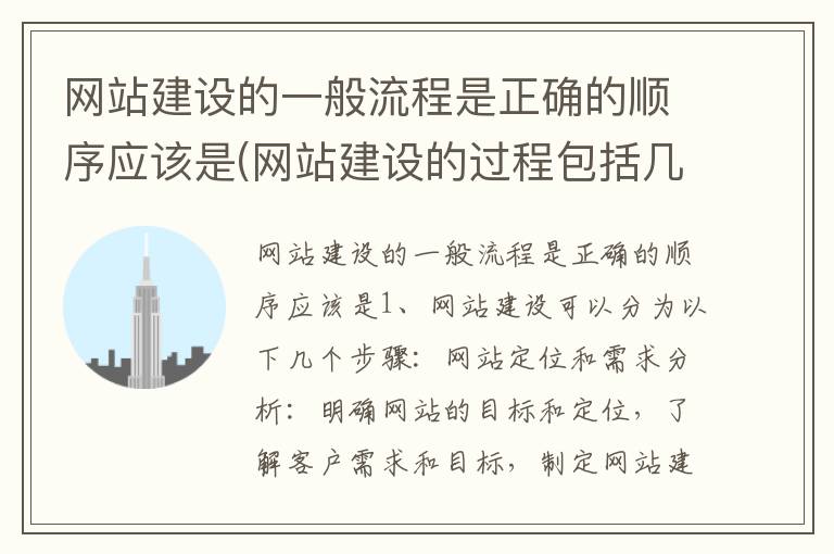 网站建设的一般流程是正确的顺序应该是(网站建设的过程包括几个阶段)