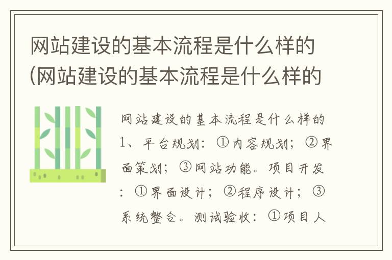 网站建设的基本流程是什么样的(网站建设的基本流程是什么样的)