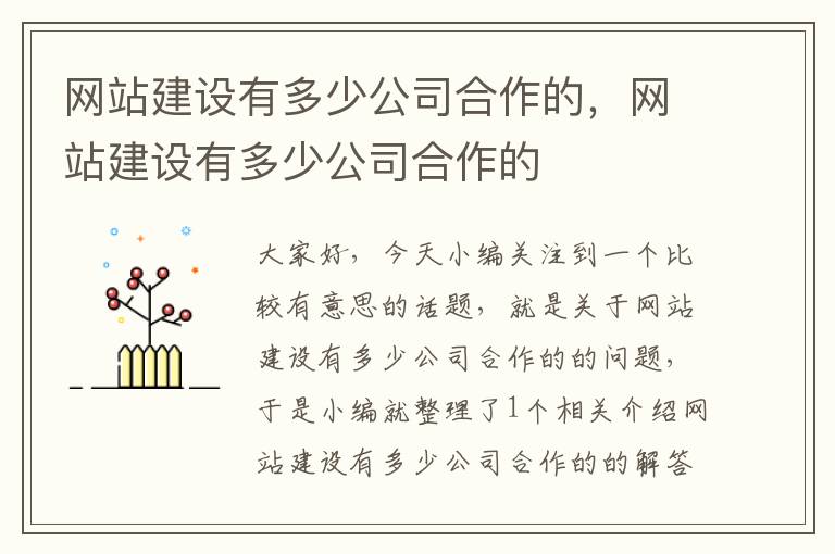 网站建设有多少公司合作的，网站建设有多少公司合作的