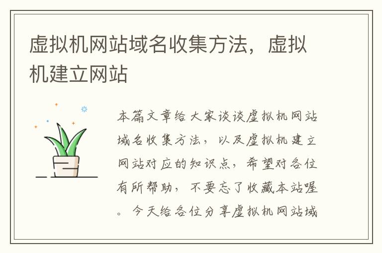 虚拟机网站域名收集方法，虚拟机建立网站