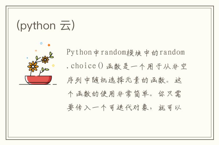 (python 云)