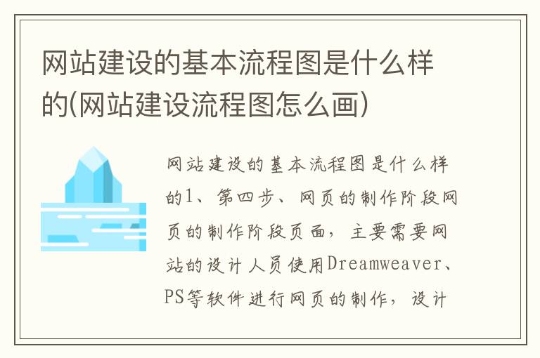 网站建设的基本流程图是什么样的(网站建设流程图怎么画)